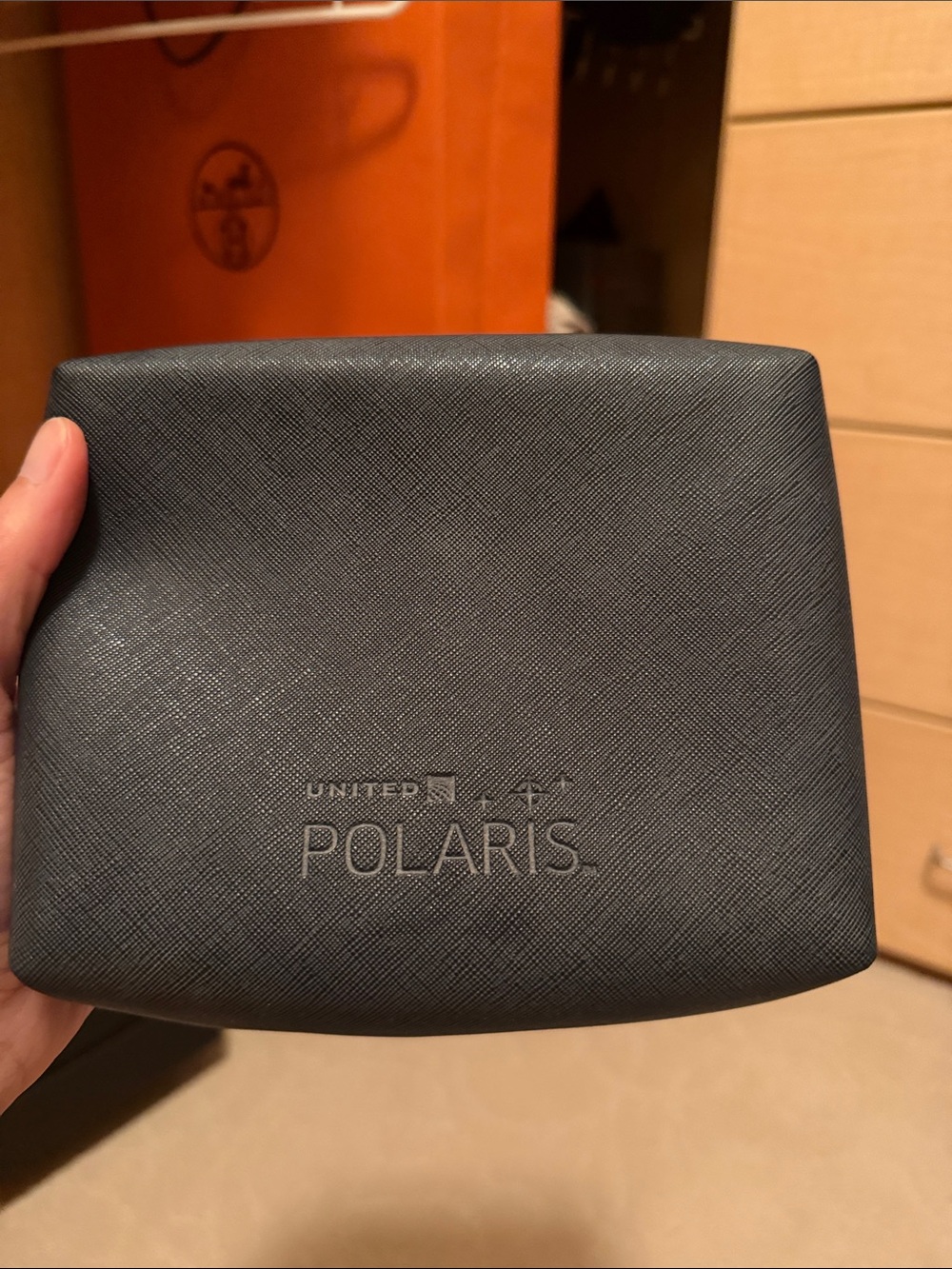 United Polaris first class Black Travel Amenity Case